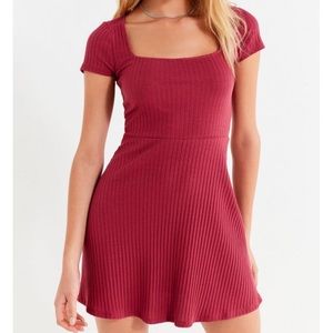 UO Adele Square Neck Mini Dress